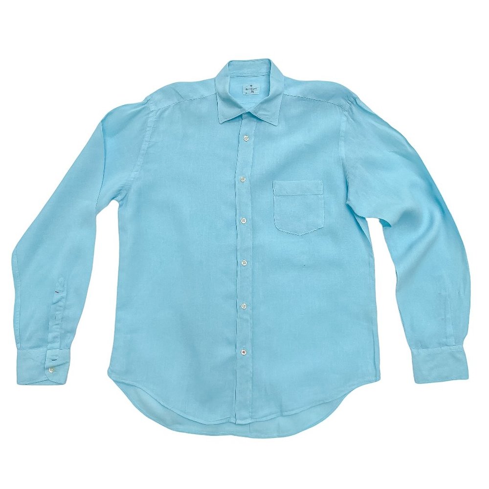 Hartford Paul Linen Shirt - Baby Blue | Med